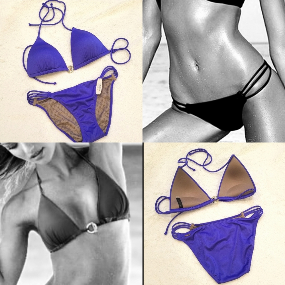 Victoria's Secret Vintage Strappy Push-up Bikini Swim 2 Piece Set NWT